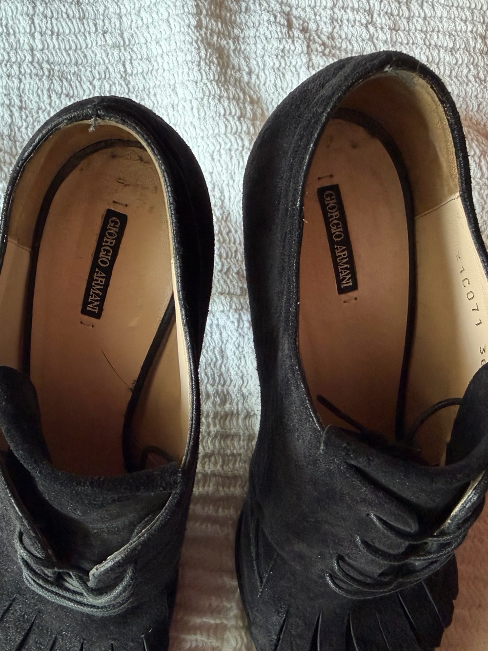 Rare Vintage Giorgio Armani Black Label Platform Oxford Heels - Picture 6 of 9